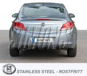 Simons Edelstahl Duplex Sport Auspuffanlage 90x120mm oval Opel Insignia 4/5 Trer 2WD 2,0 Diesel 81/96/118kW Baujahr 09-