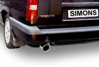 Simons aluminierte Stahl Sport Auspuffanlage 1x100mm rund Volvo 850 GLT/GLE Limousine/Caravan Baujahr ab 91-