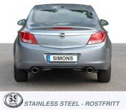 Simons Edelstahl Duplex Sport Auspuffanlage 90x120mm oval Opel Insignia 4/5 Trer 4WD (4x4) 1,6/2,0/2,8 Turbo Baujahr 09-