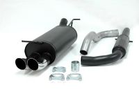 Simons aluminierte Stahl Sport Auspuffanlage 2x76 mm RS Look fr VW Golf IV 1.4/1.6/1.8/1.8T/1.9TDI/1.9SDI/2.0/2.3 V5