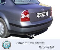 Simons Chromstahl Sport Auspuffanlage 2x80 mm rund fr VW Passat Typ 3B 1.6/1.8T/1.9TDI/2.3 V5 ab Baujahr 97