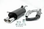 Simons aluminierte Stahl Sport Auspuffanlage 2x80 mm rund fr VW New Beetle 1.8T/2.0 Baujahr 97-05