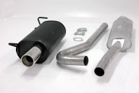 Simons aluminierte Stahl Sport Auspuffanlage 1x90 mm rund fr Toyota Avensis Limousine/Liftback 1.6/1.8 81kW/2.0 94kW