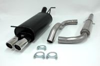 Simons aluminierte Stahl Sport Auspuffanlage 2x80 mm rund fr Audi A3 ( 8L ) 1.6/1.8/1.8T/1.9TDI Baujahr 96-5/03