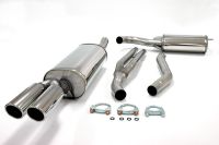 Simons Edelstahl Sport Auspuffanlage 2x80 mm rund fr Audi A6 (C5) Limousine/Avant 2.4 Baujahr 6/01-04