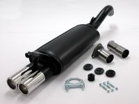 Simons Chromstahl Sport Endschalldmpfer 2x70 mm rund fr Audi A6 Limousine/Avant 2.0/2.0 16V/2.3 ab Baujahr 6/94