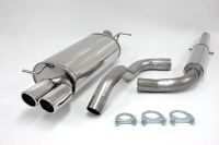 Simons Edelstahl Sport Auspuffanlage 2x80 mm rund fr Audi A3 ( 8L ) Turbo 1.8T/1.8Ti/1.9TDI Baujahr 96-5/03