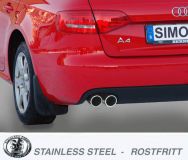 Simons Edelstahl Sport Auspuffanlage 2x80 mm rund fr Audi A4 (B8) Limousine/Avant 2.0TDi 2WD/Quattro Baujahr 08-