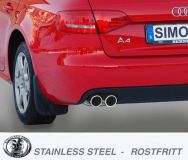 Simons Edelstahl Sport Auspuffanlage 2x80 mm rund fr Audi A5 Sportback 1.8T/2.0T 2WD/Quattro Baujahr 06-