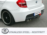 Simons Edelstahl Sport Auspuffanlage 2x80 mm rund fr BMW 123d E81/E87 150kW 3+5 Trer