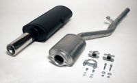 Simons aluminierte Stahl Sport Auspuffanlage 1x80 mm rund fr BMW E30 318is Motor M42 1.8 16V Baujahr 9/89-91