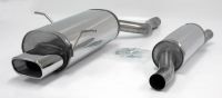 Simons Edelstahl Sport Auspuffanlage 1x85x150 mm flachoval fr BMW E46 Limousine/Coupe/Touring 316i/318i Baujahr 98-05