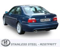 Simons Edelstahl Sport Endschalldmpfer 1x100mm rund fr BMW E39 Limousine 520i/523i/525i/528i/530i Baujahr 96-