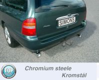 Simons Chromstahl Duplex Sport Auspuffanlage 1x90 mm rund fr Ford Mondeo Caravan 2.5 V6/ST200 Baujahr 94-99