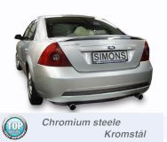 Simons Chromstahl Duplex Sport Auspuffanlage 1x90 mm rund fr Ford Mondeo Limousine/Coupe 4Zyl. MkIII Baujahr 11/00-07