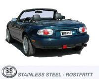 Simons Edelstahl Sport Endschalldmpfer 1x100mm Mazda MX5 (Miata) Typ NB 1.6 /1.8 Baujahr 98-05