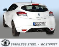 Simons Edelstahl Sport Auspuffanlage Renault Megane III RS 250PS Baujahr 2010-