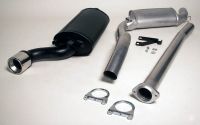 Simons aluminierte Stahl Sport Auspuffanlage 1x90mm rund Saab 9000 CS Turbo 2.0/2.3/Aero Baujahr 92-