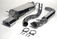 Simons Edelstahl Sport Auspuffanlage 1x85/150mm flachoval fr Seat Leon 1.8i Turbo Cupra R Baujahr 99-05