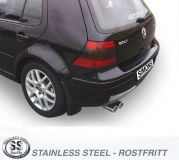 Simons Edelstahl Sport Auspuffanlage 2x80 mm rund fr VW Golf IV 1.4/1.6/1.8/1.8T/1.9TDI/1.9SDI/2.0/2.3 V5