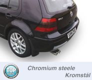 Simons aluminierte Stahl Sport Auspuffanlage 2x80 mm rund fr VW Golf IV Turbo 1.8T/1.9TDI/1.9SDI Baujahr 96-