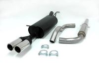 Simons aluminierte Stahl Sport Auspuffanlage 2x80 mm rund fr VW Bora 1.4/1.6/1.8/1.8T/1.9TDI/1.9SDI/2.0/2.3 V5 Baujahr 99-