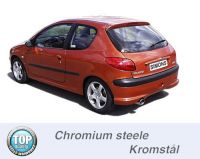 Simons Chromstahl Sport Auspuffanlage 1x100mm rund Peugeot 206 1.4/1.6 XS/2.0GTi Baujahr -00