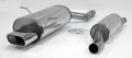 Simons Edelstahl Sport Auspuffanlage 1x85x150 mm flachoval fr BMW E46 Limousine/Coupe/Touring 316i/318i Baujahr 98-05