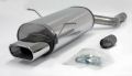 Simons Edelstahl Sport Endschalldmpfer 1x85x150 mm flachoval fr BMW E46 Limousine/Coupe/Touring 316i/318i Baujahr 98-05