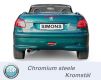 Simons Chromstahl Sport Endschalldmpfer 1x100mm rund Peugeot 206 Flieheck/Cabrio 1.6 Baujahr 01-
